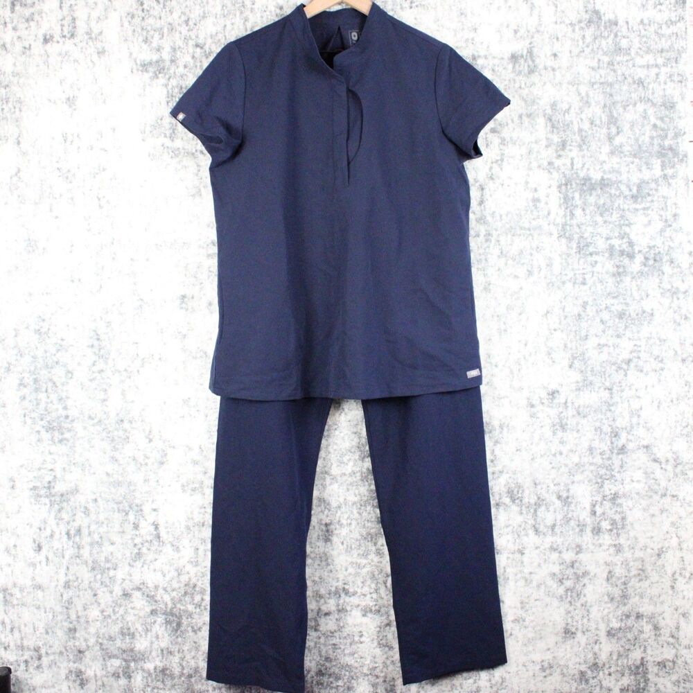 FIGS SCRUB SET Pali Crescent S/S Scrub Top Size M Livingston Scrub Pants Size M